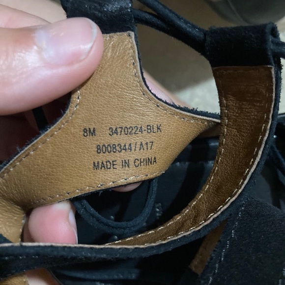 FRYE | Blair Side Ghillie Leather Gladiator Lace Up Flats - Picture 4 of 6